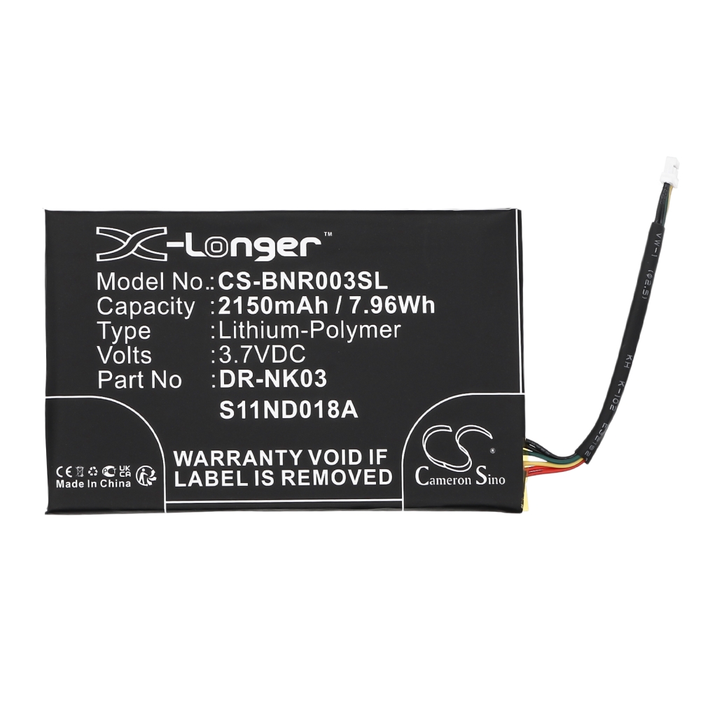 Ebook, eReader Batterie Barnes & noble CS-BNR003SL