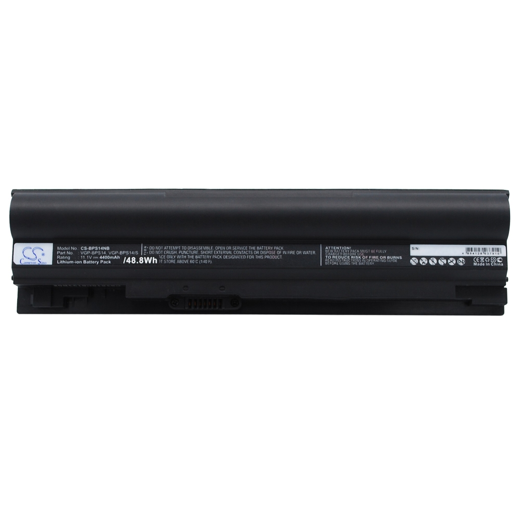 Cameron Sino CS-BPS14NB black Sony VAIO VGP-BPS14 laptop battery 48.8Wh, label