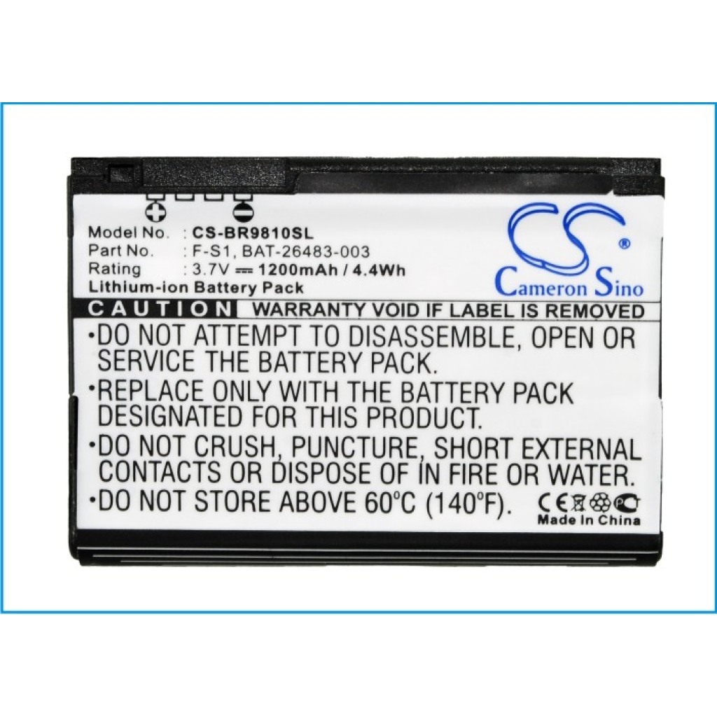 Batterie de téléphone portable Blackberry CS-BR9810SL