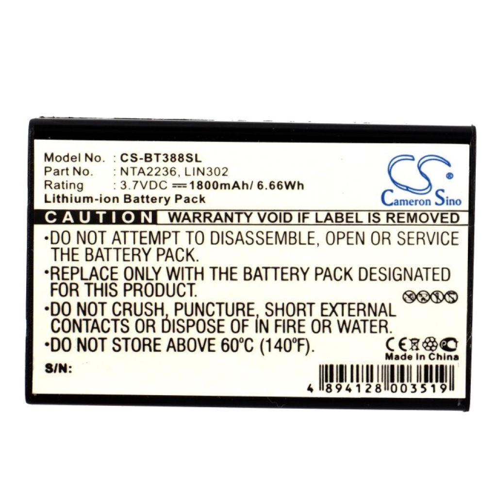 Batterie Ersetzt LIN302