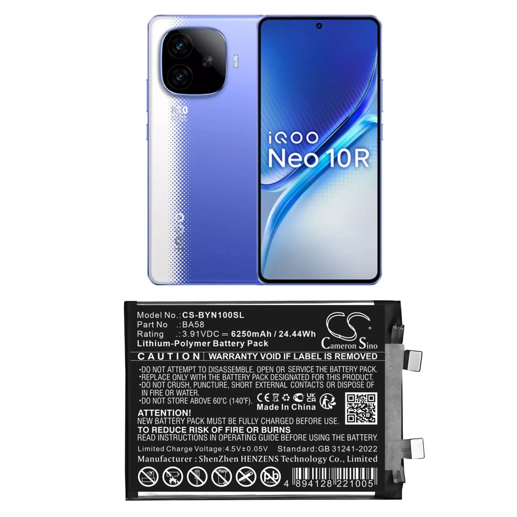 Batterie de téléphone portable Vivo CS-BYN100SL