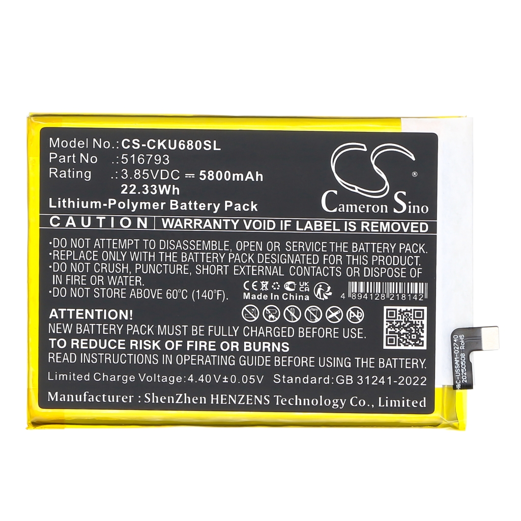Batteries Remplace 516793