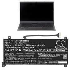 Remplacement de batterie compatible pour CLEVO NL40BAT-3