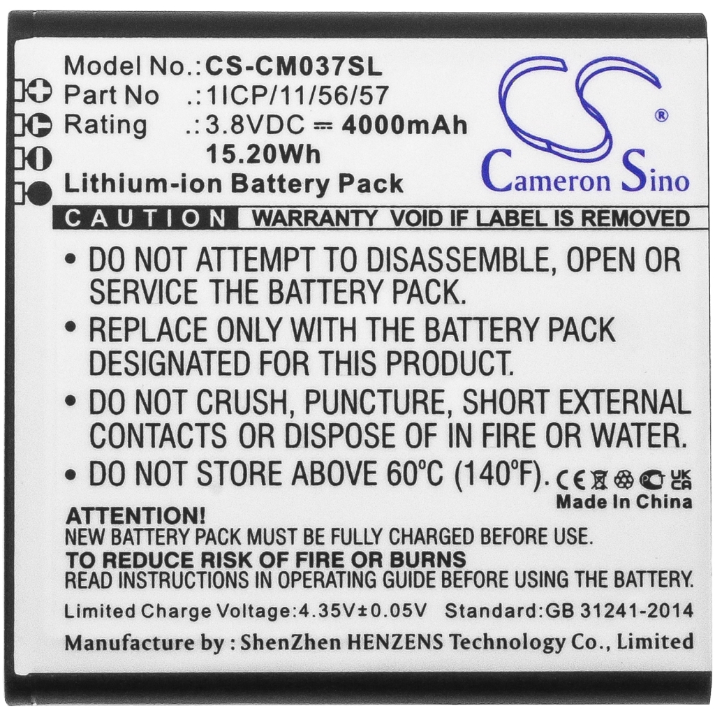 Batteries personnalisées CS-CM037SL