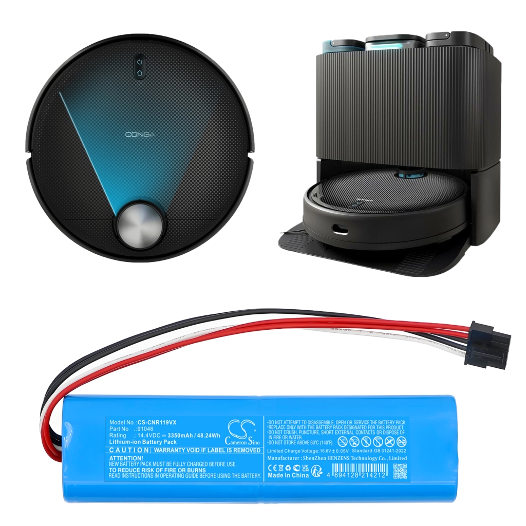 Remplacement de batterie compatible pour Cecotec 91046