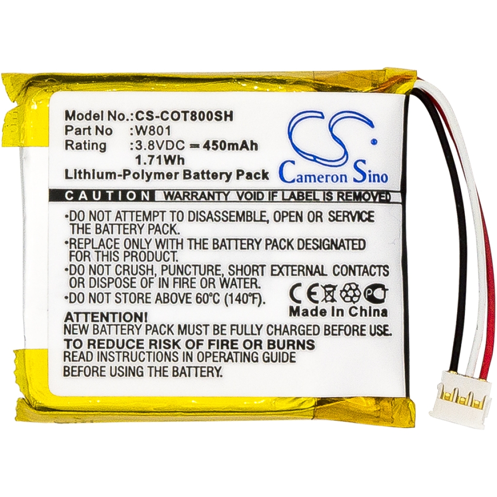 Remplacement de batterie compatible pour Codio W801