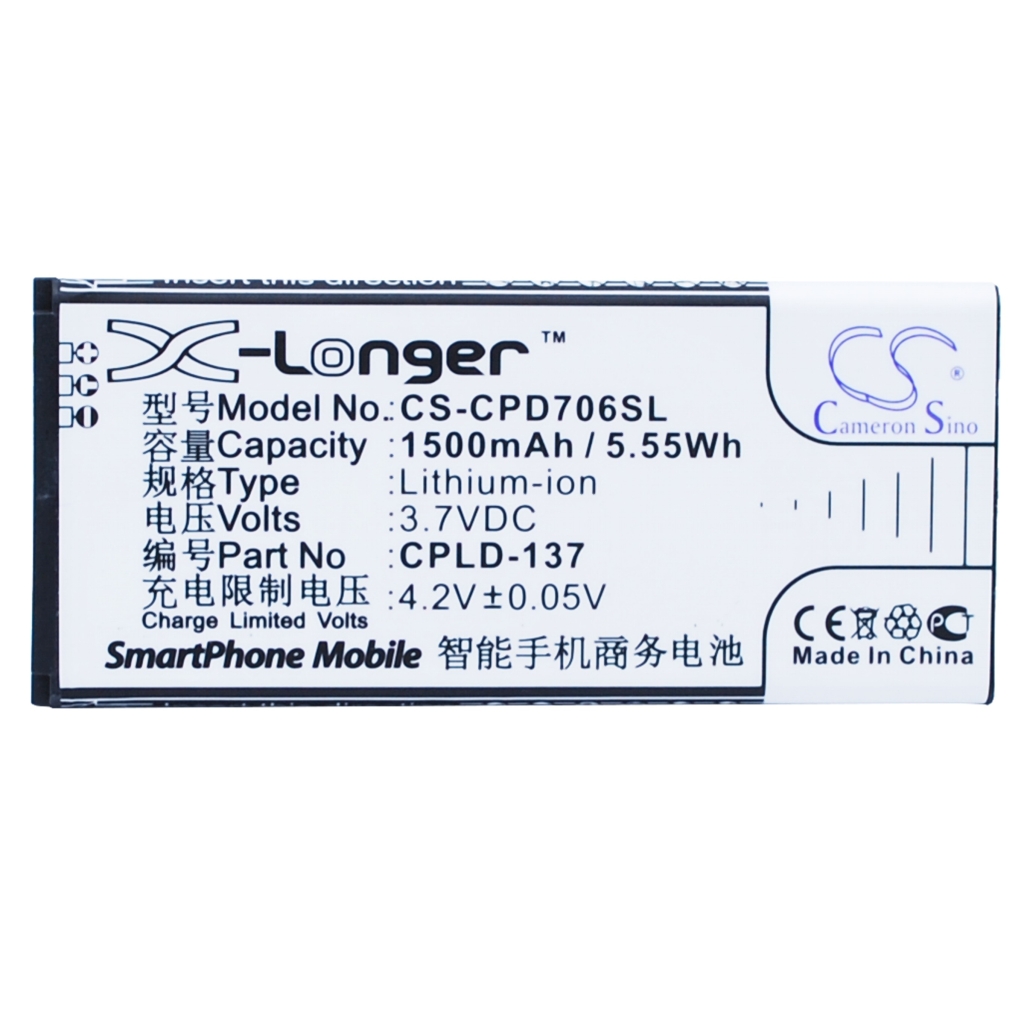 Batterie de téléphone portable Coolpad CS-CPD706SL