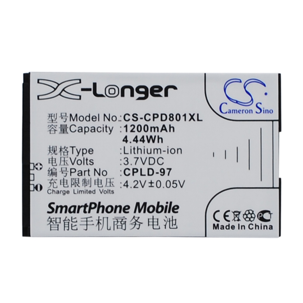 Batterie de téléphone portable Coolpad CS-CPD801XL