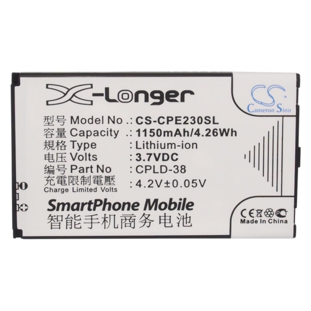 Batterie de téléphone portable Coolpad CS-CPE230SL