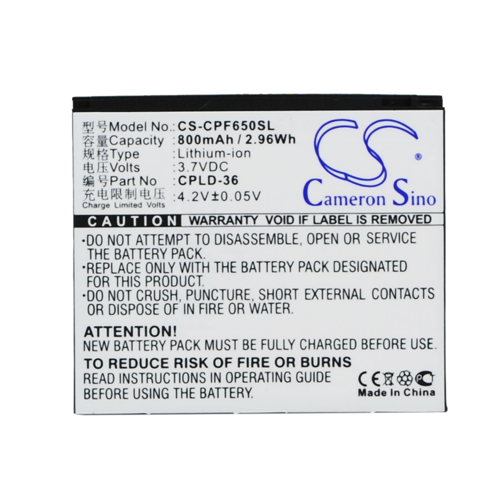 Batterie de téléphone portable Coolpad CS-CPF650SL