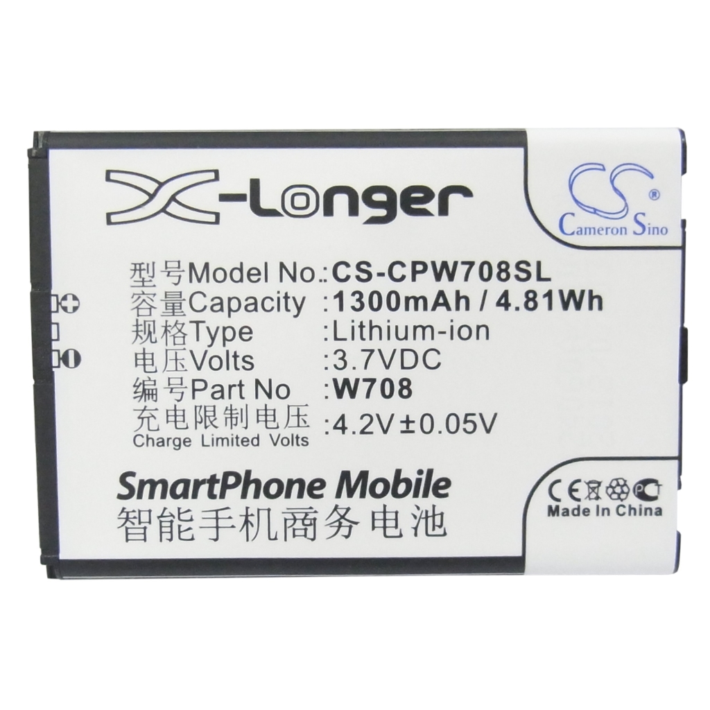 Batterie de téléphone portable Coolpad CS-CPW708SL