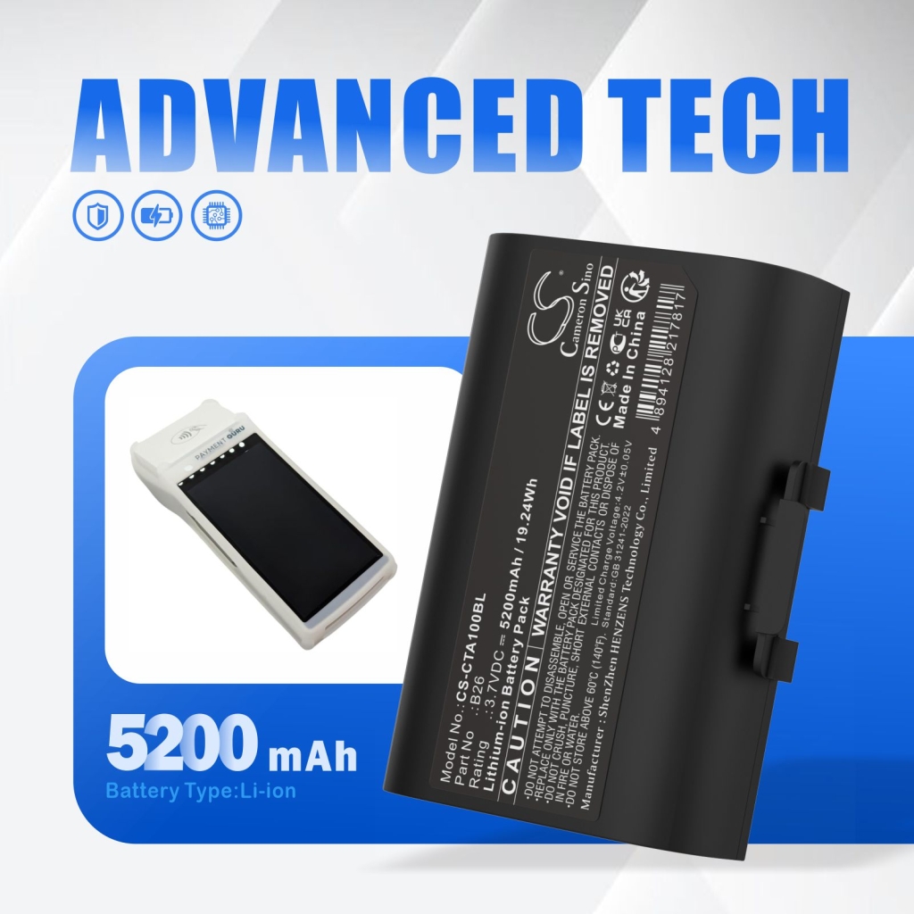 Payment Terminal Battery Castles CS-CTA100BL
