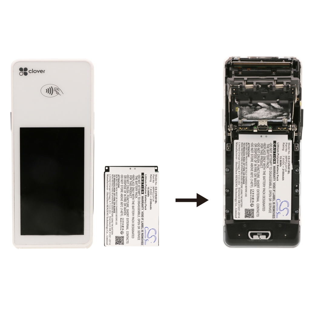 Terminal de paiement Batterie Clover CS-CVR401BL