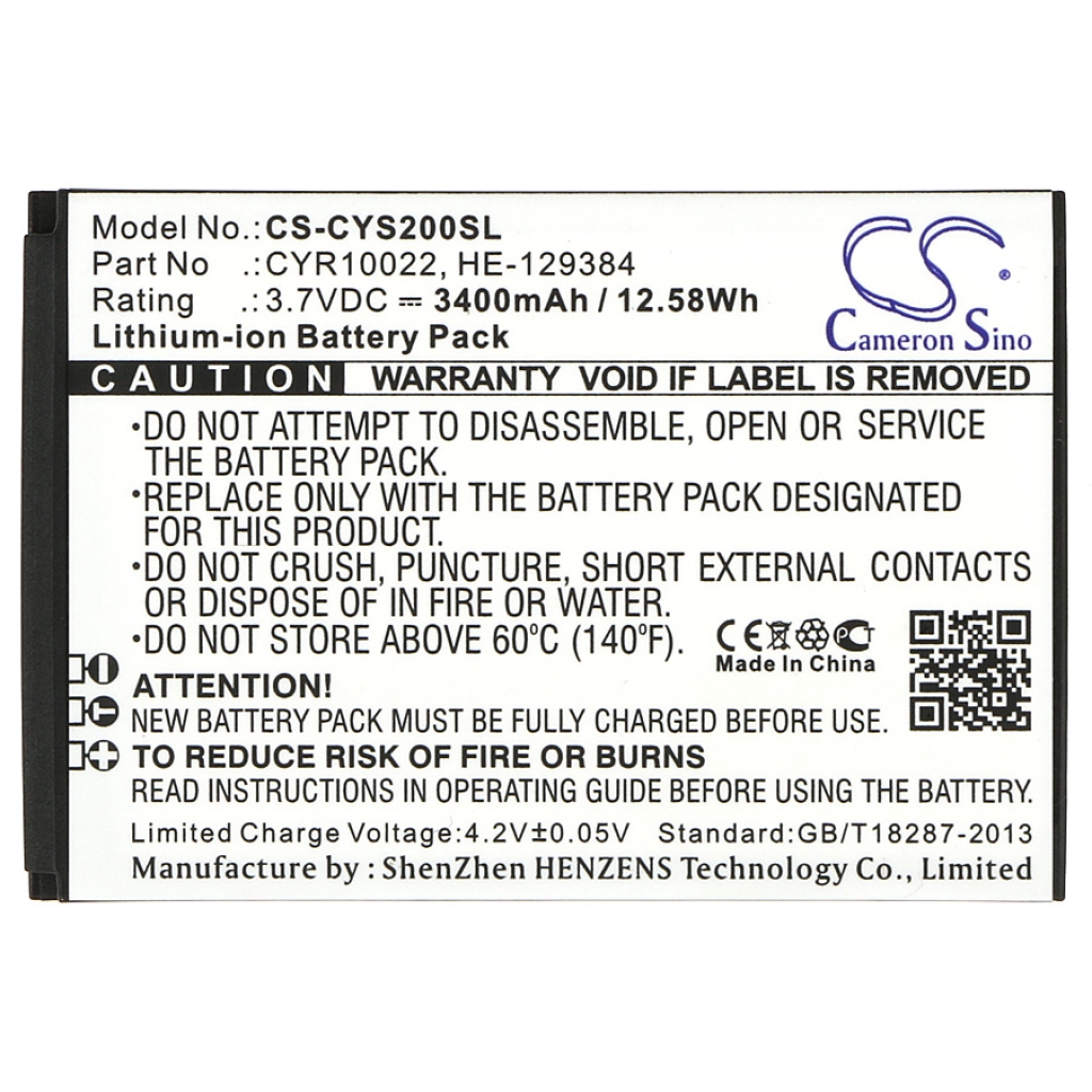 Batterie de téléphone portable Cyrus CS-CYS200SL
