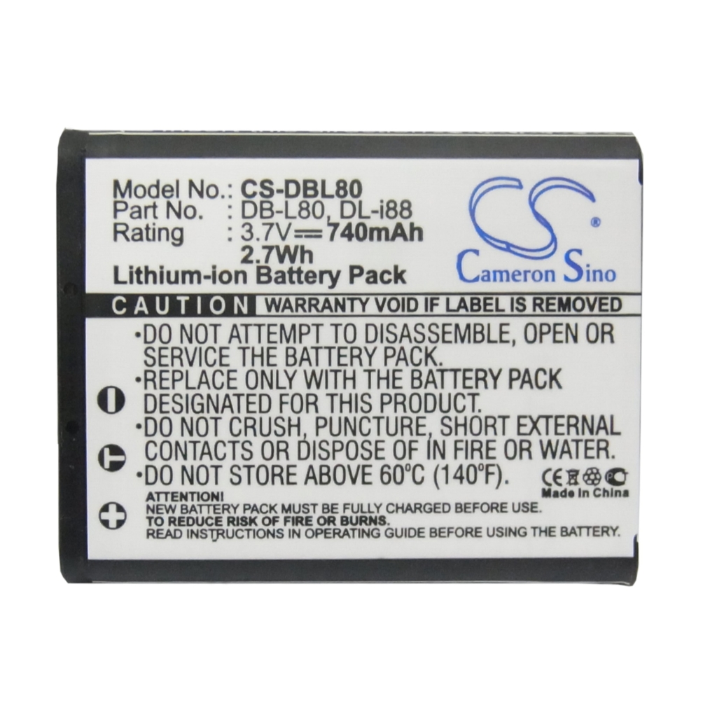 Batterie de l'appareil photo Sanyo CS-DBL80