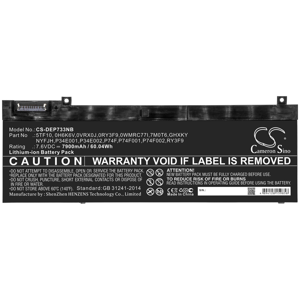 Batteries Remplace 0WMRC77I
