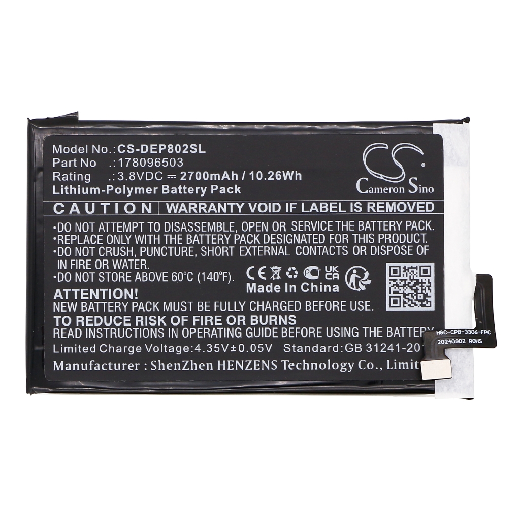 Batterie de téléphone portable Doro CS-DEP802SL