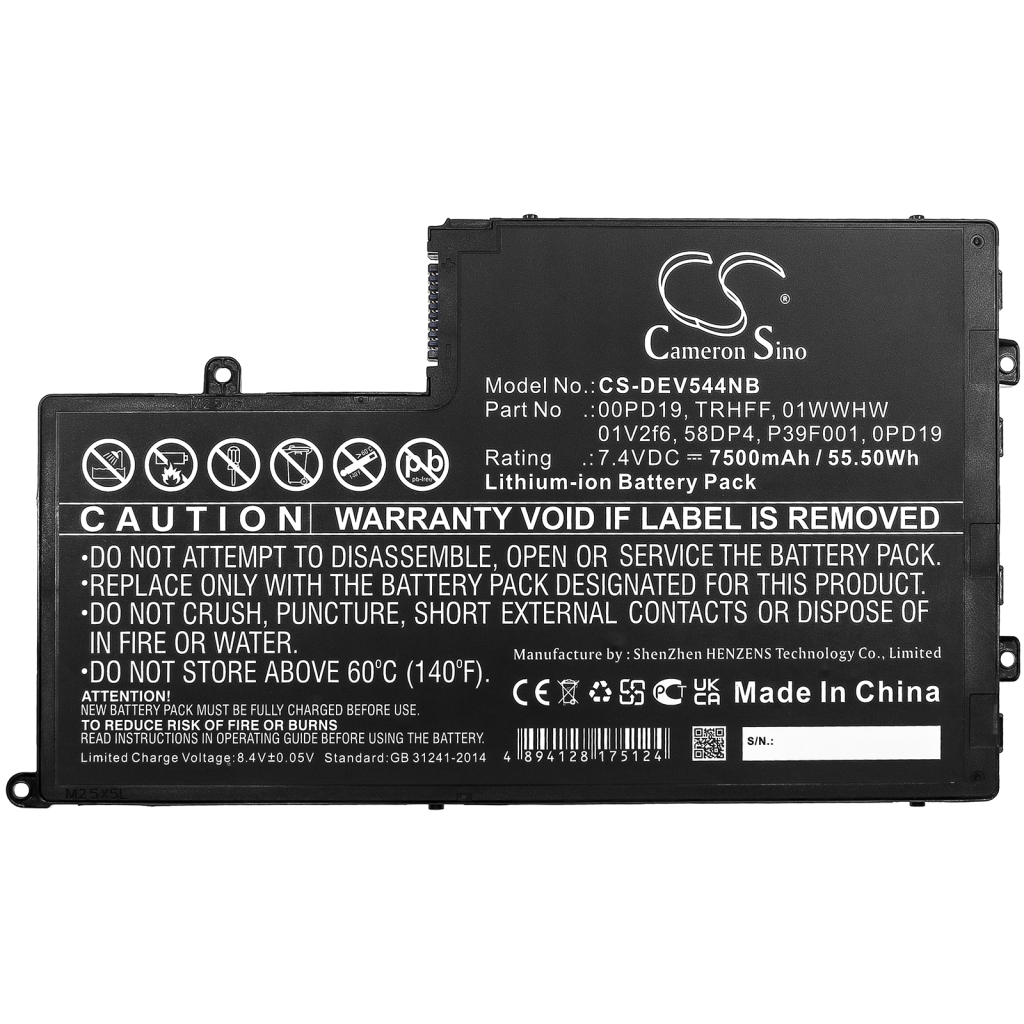 Batterie pour ordinateur portable DELL CS-DEV544NB