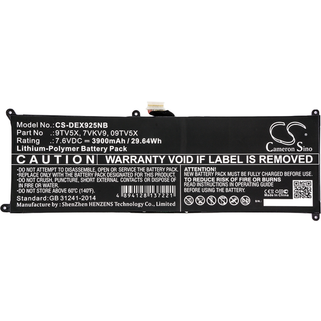 Batterie pour ordinateur portable DELL CS-DEX925NB