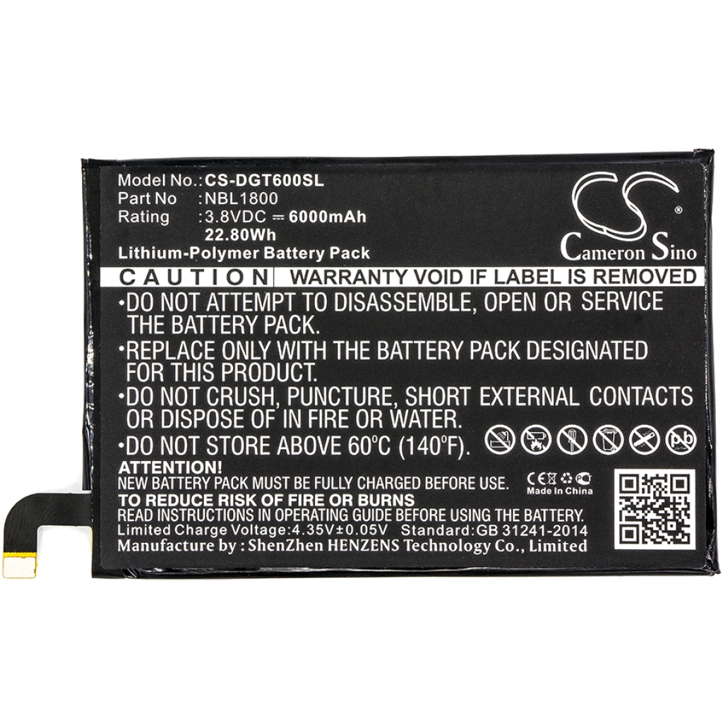 Batterie de téléphone portable Doogee CS-DGT600SL