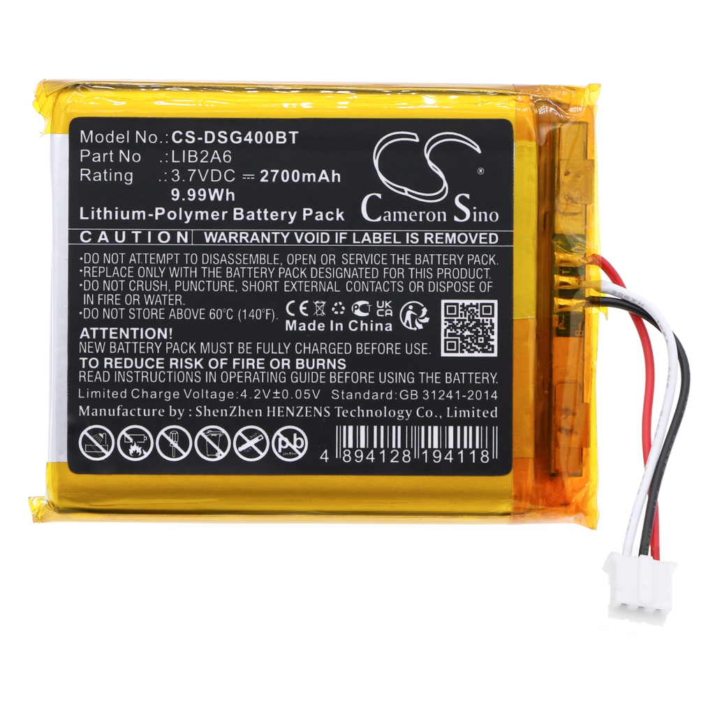 Remplacement de batterie compatible pour Dsc LIB2A6