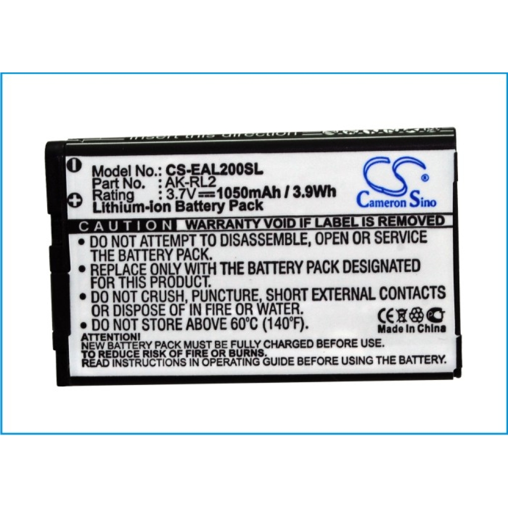 Batteries Remplace AK-RL2(V1.0)