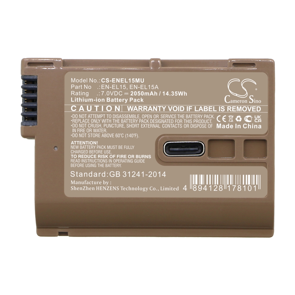 Batteries Remplace EN-EL15c