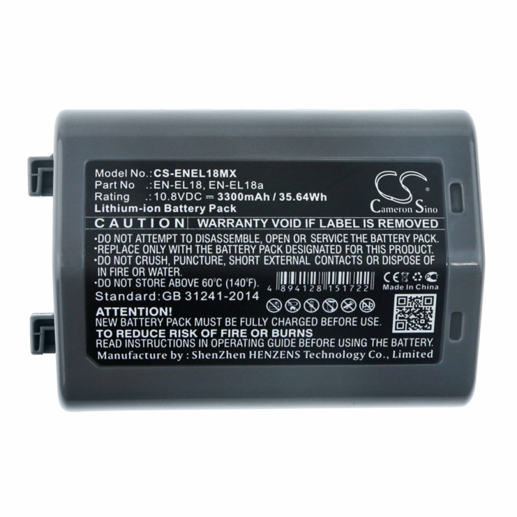 Batterie de l'appareil photo Nikon D4 DSLR