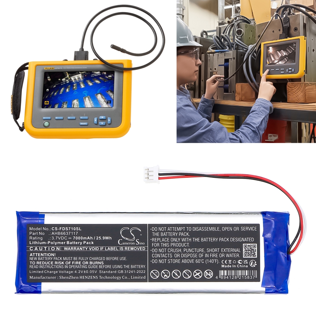 Remplacement de batterie compatible pour Fluke AHB6637117
