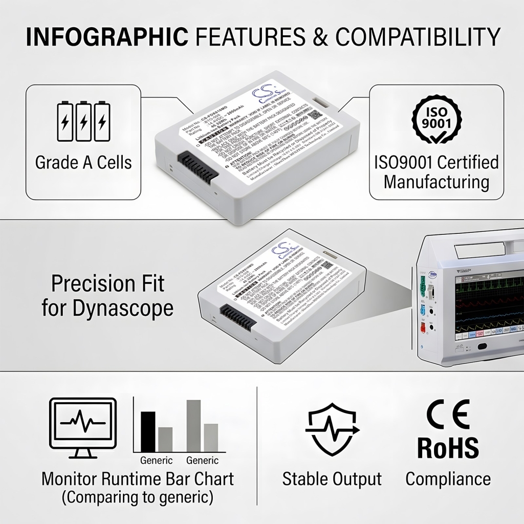 Akku kompatibel mit Fukuda denshi CS-FDX810MD