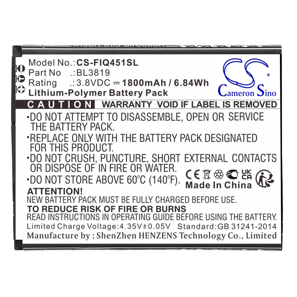 Batterie de téléphone portable Fly CS-FIQ451SL