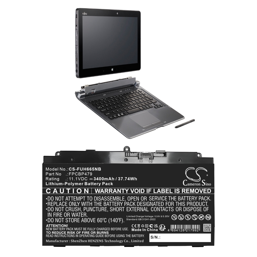 Batterie pour ordinateur portable Fujitsu CS-FUH665NB