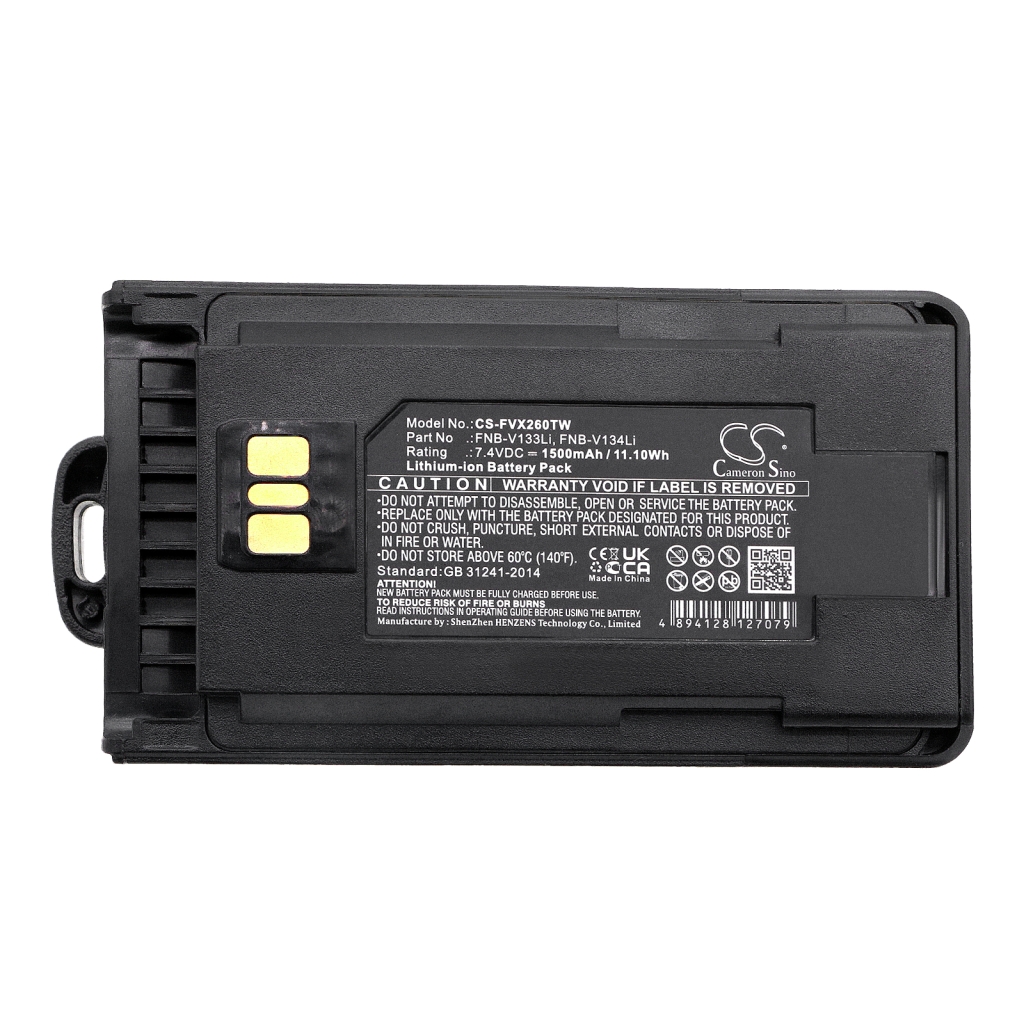 Batterie radio bidirectionnelle Vertex VX-261