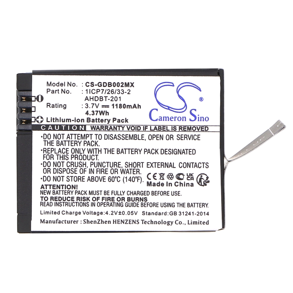 Batterie de la télécommande GoPro CS-GDB002MX