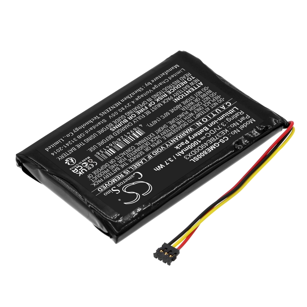 Remplacement de batterie compatible pour Garmin KE37BE49D0DX3