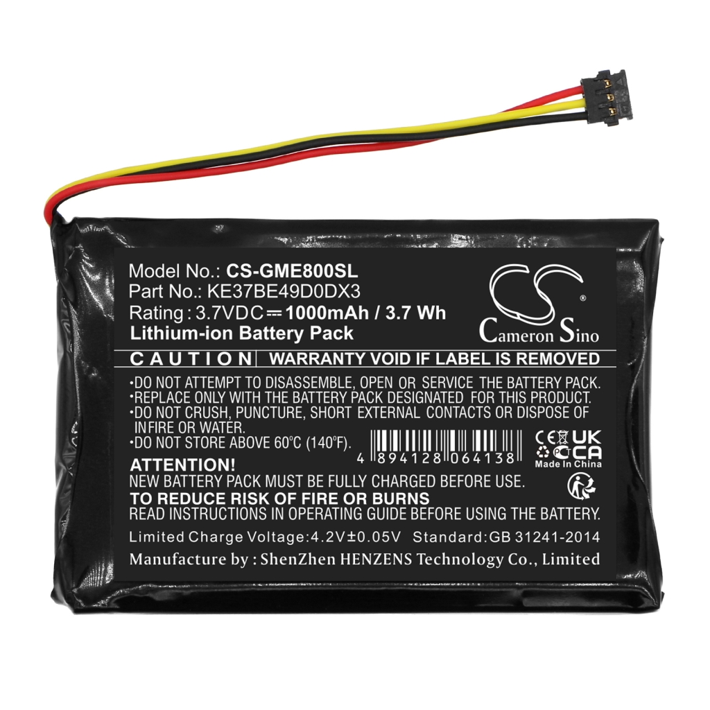 Remplacement de batterie compatible pour Garmin KE37BE49D0DX3