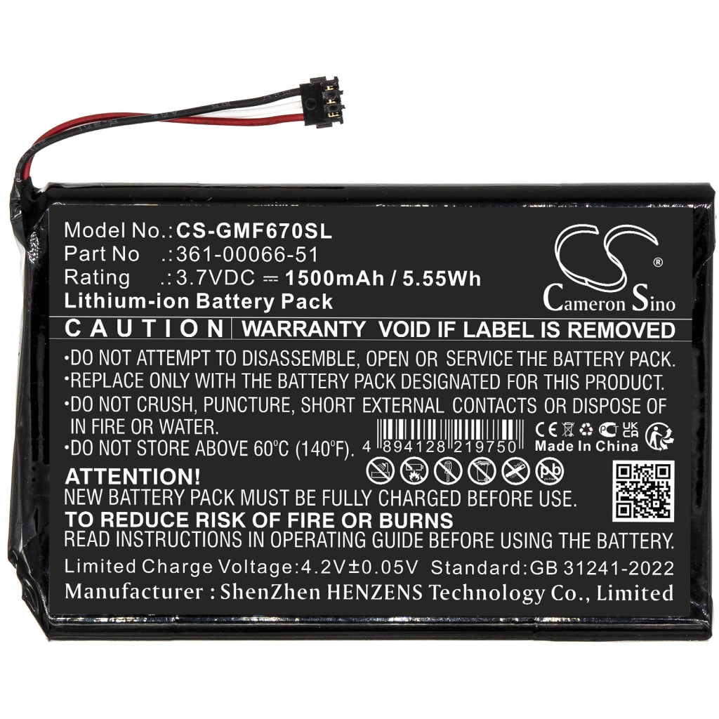 Navigationssysteme Akkus Garmin CS-GMF670SL