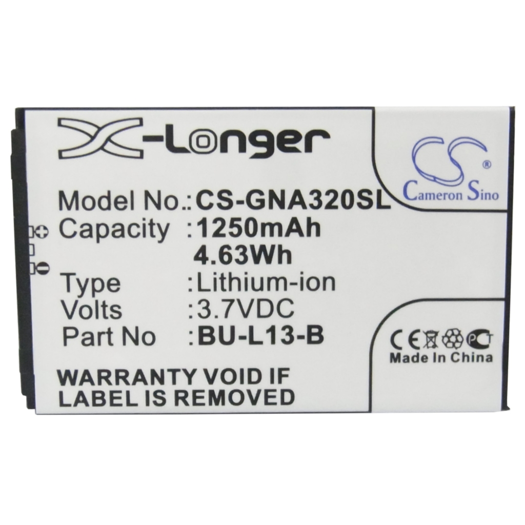 Batterie de téléphone portable GIONEE CS-GNA320SL