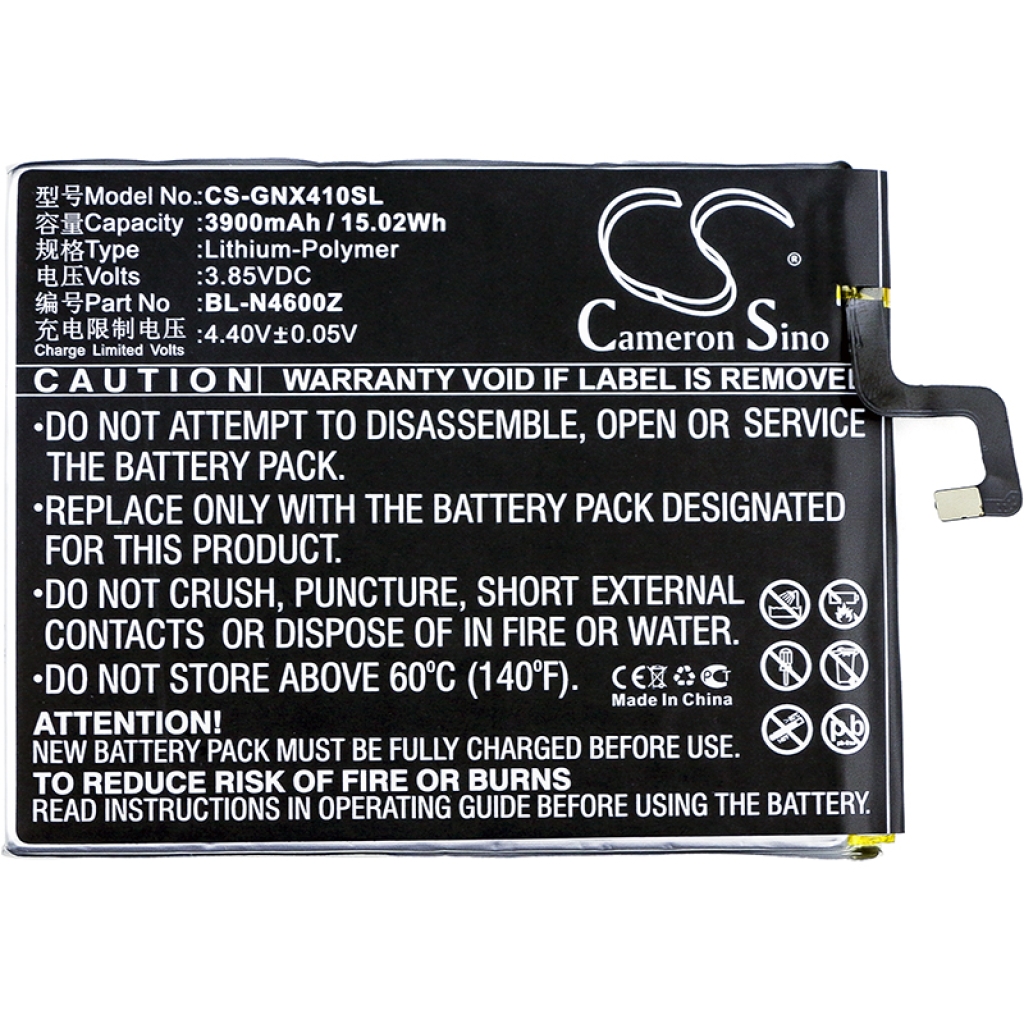Batterie de téléphone portable GIONEE CS-GNX410SL