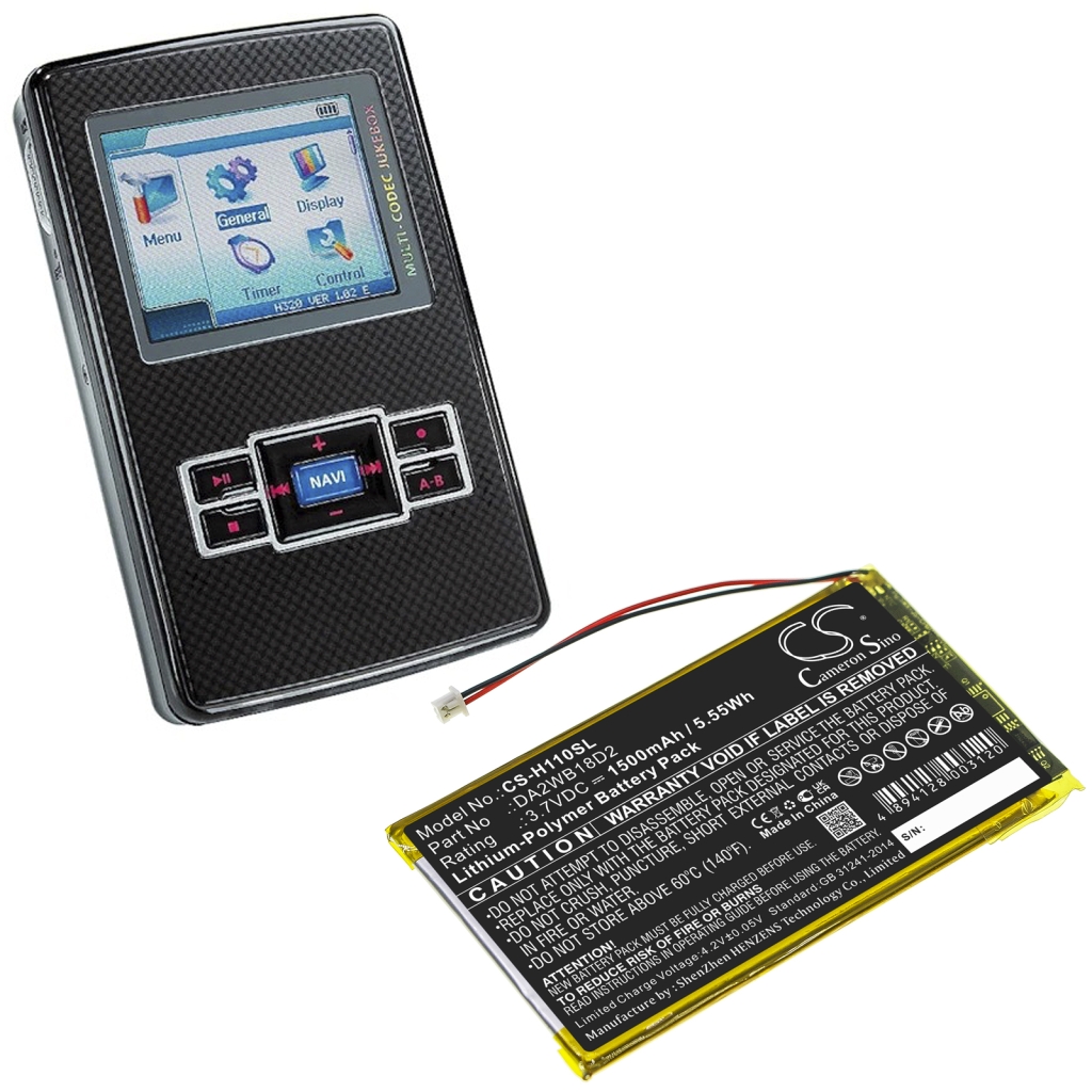 MP3, MP4, MP4, PMP Batterie iRiver CS-H110SL