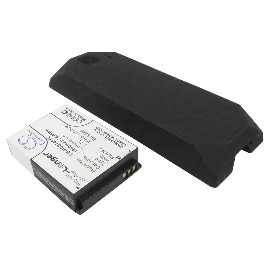 Cameron Sino CS-HDS740XL Rückseite mit Warnhinweisen, für HTC Touch/S740, verlängerter Rückdeckel