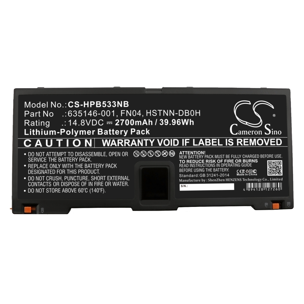 Batterie pour ordinateur portable HP CS-HPB533NB