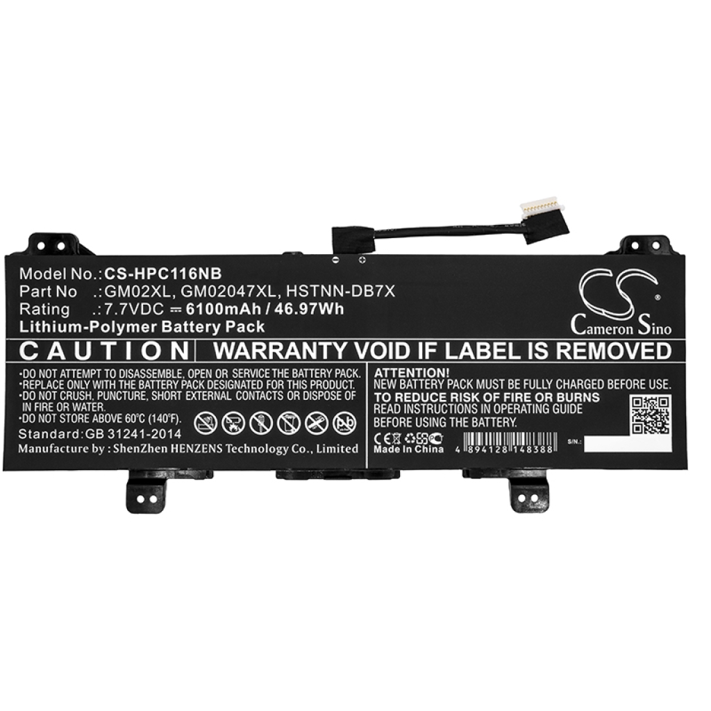 Batterie pour ordinateur portable HP CS-HPC116NB