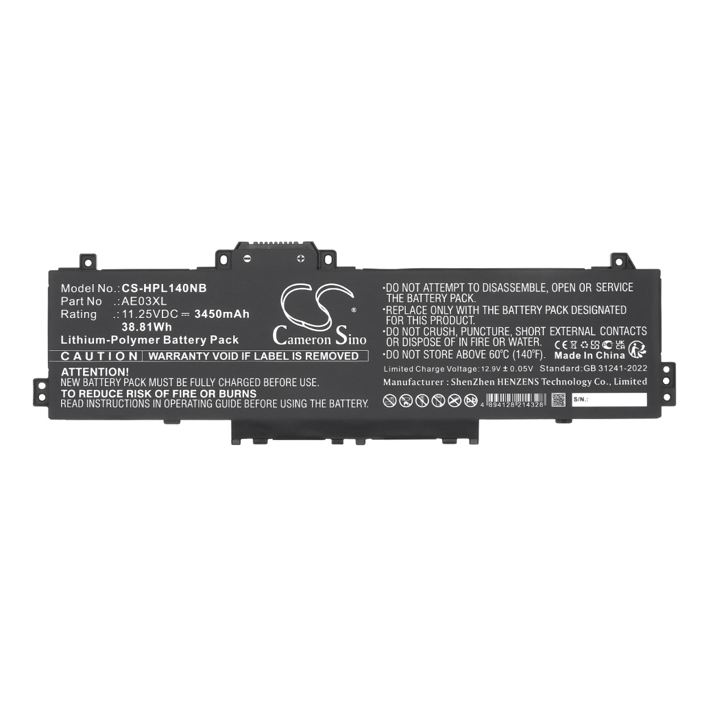 Batterie pour ordinateur portable HP CS-HPL140NB