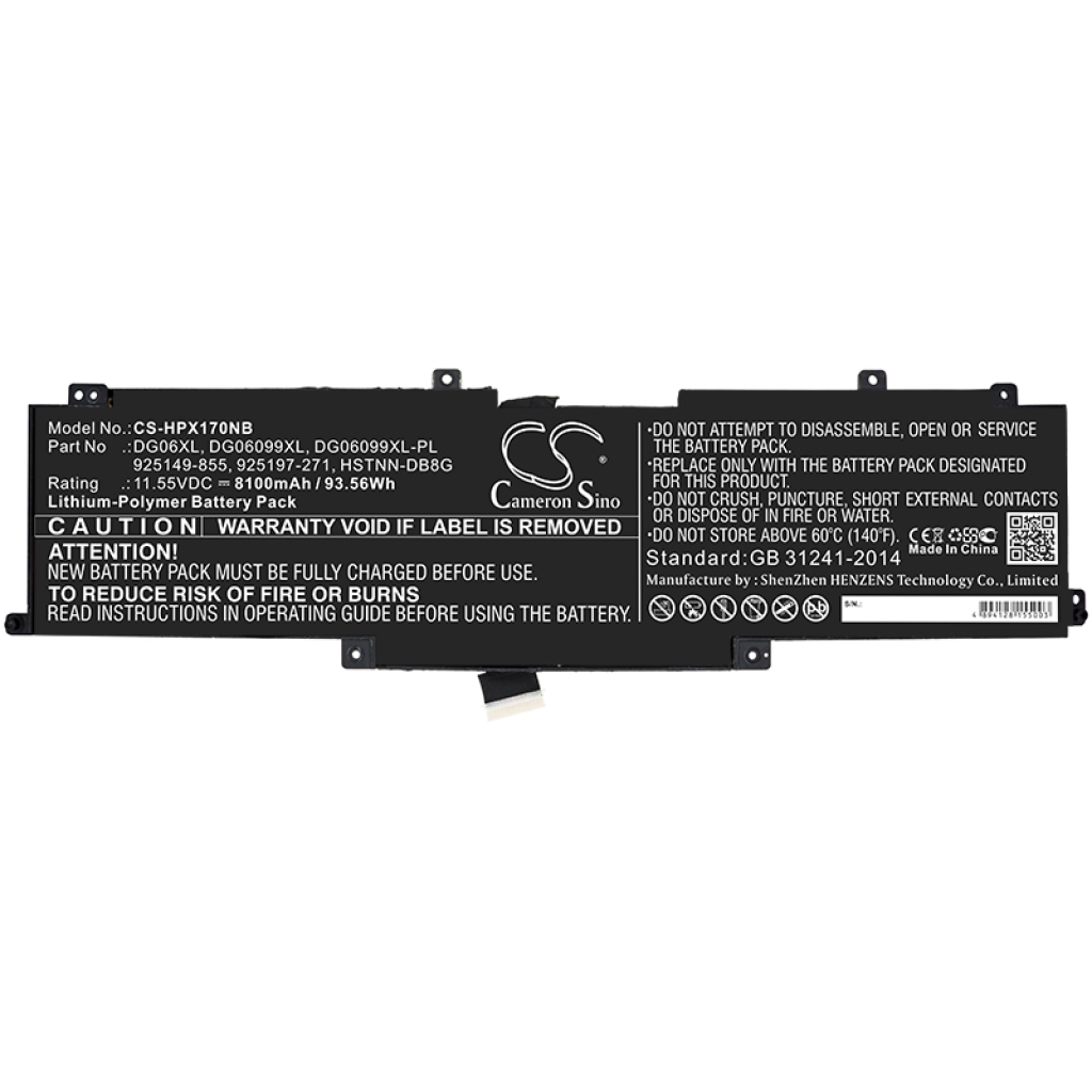 Batterie pour ordinateur portable HP CS-HPX170NB