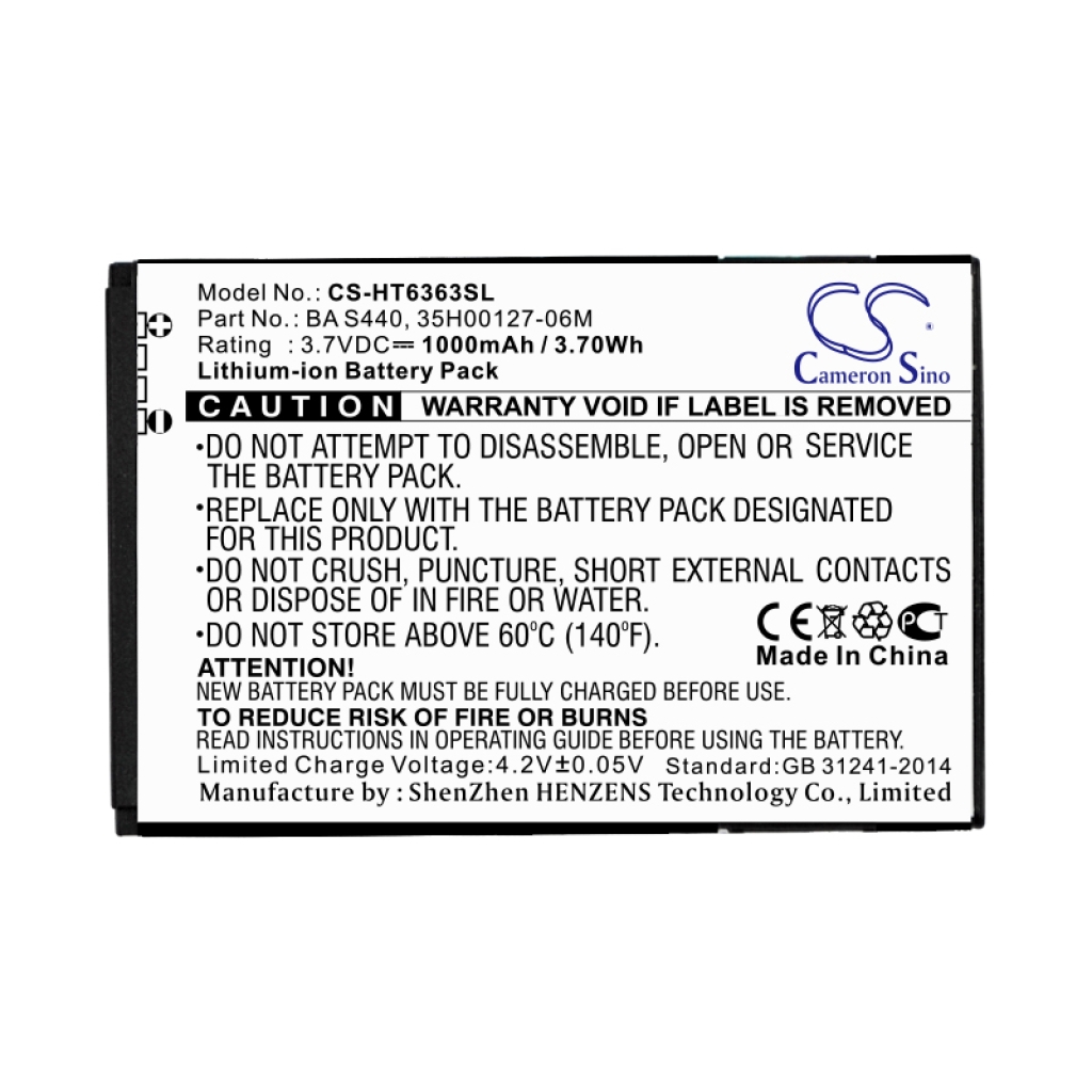 Batteries Remplace 35H00127-05M
