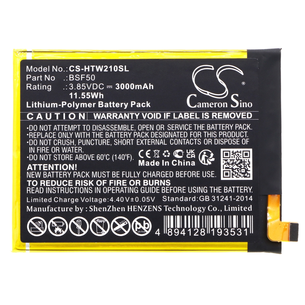 Batterie de téléphone portable HTC CS-HTW210SL