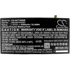 Compatible battery replacement for Huawei HB25B7N4EBC