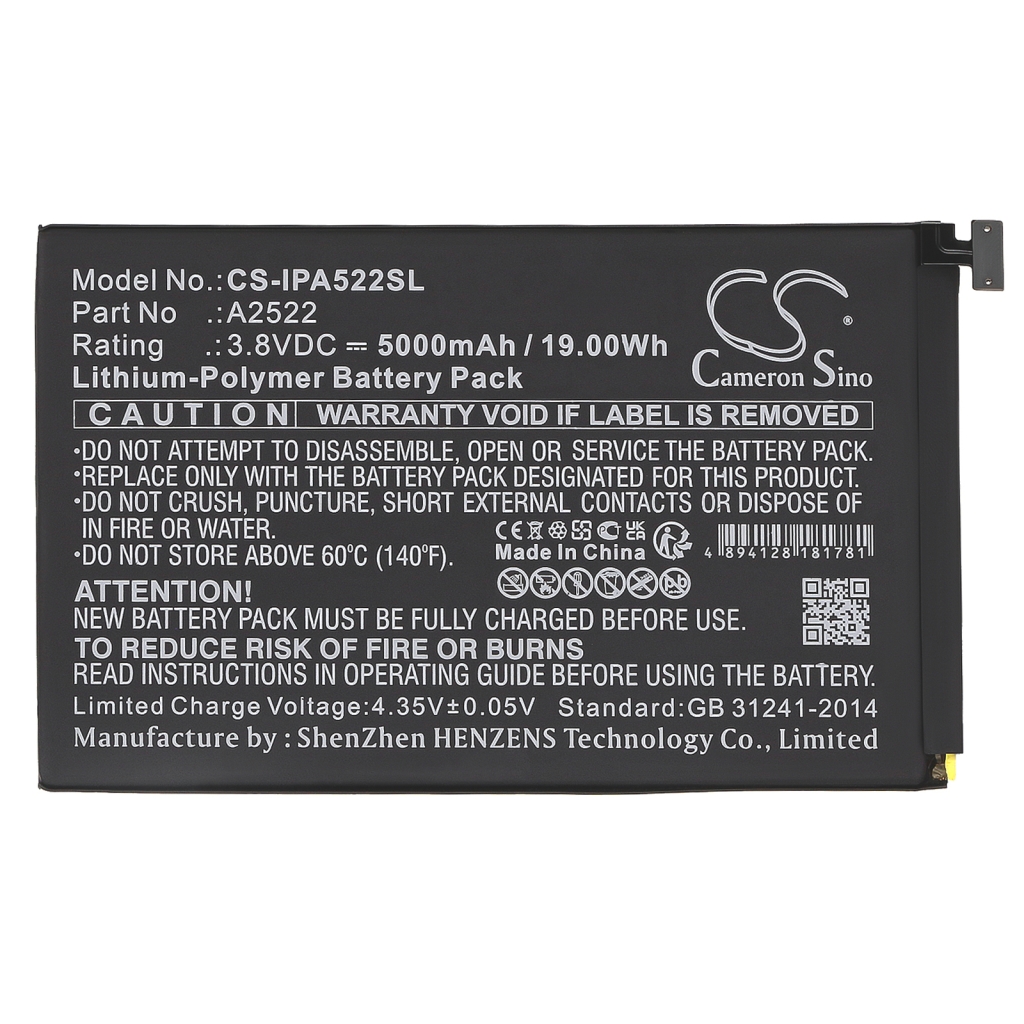 Tablette Batterie Apple CS-IPA522SL