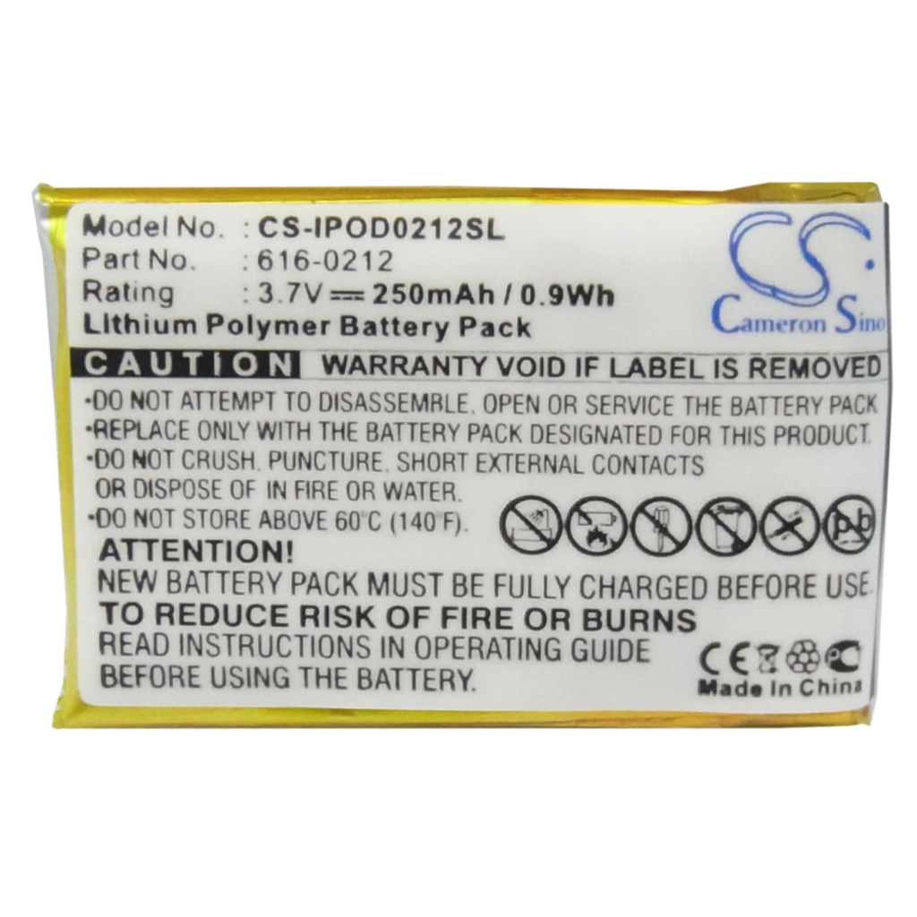 MP3, MP4, MP4, PMP Batterie Apple CS-IPOD0212SL